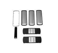 KAI Michel Bras Ensemble de Râpes et Julienne avec 5 Accessoires de Rechange, Extra Fin, Grossier, Julienne 2mm et 1mm - Surface de Râpe 15.4 cm/Poignée 11.5 cm - Tranche-Légumes,Trancheur Gourmet