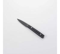 KAI Michel BRAS Quotidien Couteau de Bureau No.1 avec une longueur de lame de 7,5 cm - lame utilitaire en acier A8 revêtu de titane - pakkawood noir - Fabriqué au Japon