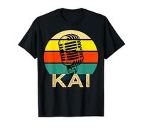 Kai Microphone rétro avec nom Amusant des années 80 T-Shirt