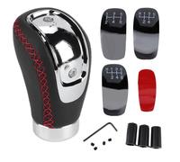 KAI Pommeau de Levier de Vitesse Universel de Voiture Balle à Main à Levier de Vitesses en Cuir pour Voiture(Rouge )