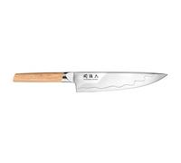 KAI Seki Magoroku Composite Couteau de Chef 20,0 cm - Acier Inoxydable SUS420J2 56 HRC/Acier VG 10 61 HRC - Bois de Pakka à Grain léger - fabriqué à la Main au Japon - Soie complète