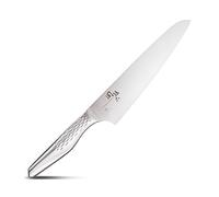 KAI Seki Magoroku Shoso Couteau de Chef 21,0 cm - Acier Inoxydable 5CR15MoV 56 (±1) HRC - Convexe - Manche en Acier Inoxydable 18-8 avec Motif en Diamant - Cuisine de Chef - Fabriqué au Japon