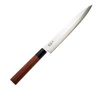 KAI Seki Magoroku Yanagiba en bois de séquoia 24,0 cm - acier inoxydable au carbone 1K6 avec 57 (±1) HRC - lame polie brillante - manche en pakkawood de séquoia - fabriqué à la main au Japon
