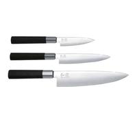 KAI Set 3 couteaux Office / Universel / Chef - Wasabi Black