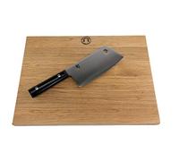 Kai Shun Classic Bundle | Couteau de boucher japonais DM-0767 | + grande planche à découper robuste en chêne 40 x 30 cm
