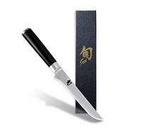 KAI Shun Classic Couteau à Désosser Japonais 15 cm Longueur de Lame - Couteau Damas 32 Couches Noyau VG Max - 61 (±1) HRC - Manche en Pakkawood - Fabriqué au Japon - Couteau de Boucher Forgé