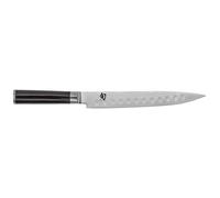 KAI Shun Classic Couteau à Jambon Japonais 23 cm Longueur de Lame avec Bordure Granton - Couteau Damas 32 Couches Noyau VG MAX - 61 (±1) HRC - bois de pakka - Fabriqué au Japon - Forgé