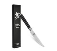 KAI Shun Classic Couteau à steak japonais damassé avec lame de 12 cm, 32 couches, noyau VG MAX - 61 (±1) HRC, manche en bois Pakka, fabriqué au Japon, couteau à griller, couteau de table forgé