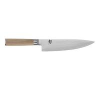 KAI Shun Classic Couteau de Chef Japonais Blanc 20 cm Longueur de Lame - Couteau Damas 32 Couches Noyau VG MAX - 61 (±1) HRC - Manche en Pakkawood - Fabriqué au Japon - Couteau de Chef Forgé