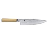 KAI Couteau de chef Shun Classic 20 cm, Damas 32 couches, VG-MAX, Manche Pakkawood, 61 HRC, Blanc