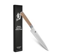 KAI Couteau utilitaire Shun Classic 15 cm – Damas 32 couches VG-MAX, pakka, forgé, 61 HRC, Japon