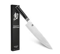 KAI Shun Classic Kiritsuke 20 cm - couteau damassé 32 couches noyau VG MAX - 61 (±1) HRC - manche en bois de pakka - Fabriqué au Japon - couteau de chef japonais, couteau de cuisine forgé