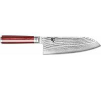 Kai Shun Classic Red Grand Santoku, couteau, couteau de chef, couteau de cuisine, 19 cm, DM-0717RD