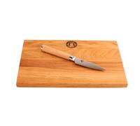 Kai Shun Classic White DM-0700W Couteau d'office japonais avec lame de 8,5 cm en acier damassé Planche à découper en chêne massif 30 x 20 cm