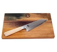 Kai Shun Classic White Set | Couteau Kiritsuke DM-0771 W | Lame 15 cm | Ultra chargé en Acier damassé | + Grande Planche à découper en chêne 30 x 18 cm | VK : 229- €