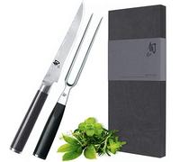 KAI Shun Nagare Black Couteau à Pain longueur de lame 23 cm - 72 couches acier damassé lame à double noyau VG 2 & VG 10 - bois de pakka noir - fabriqué à la main au Japon - couteau dentelé forgé"