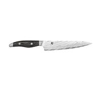 KAI Shun Nagare Couteau Utilitaire 15 cm - Lame à Double Noyau en Acier Damascus de 72 Couches VG 2 & VG 10 - Bois de Pakka Gris-Noir - Fabriqué à la Main au Japon - Petit Couteau de Chef Forgé