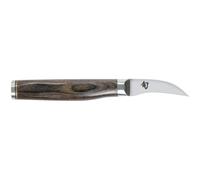 KAI Shun Premier Tim Mälzer Couteau d'Office Japonais 5 cm - Noyau VG-Max 61 HRC, Acier Damas Poli de 32 Couches - Bois de Pakka Marron Moyen - Finition Martelée - Fabriqué au Japon