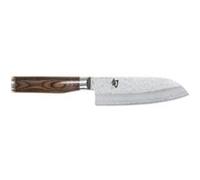 KAI Couteau Santoku Shun Premier Tim Mälzer 14 cm - VG-MAX 61 HRC, 32 couches, Pakkawood marron