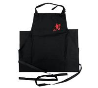 KAI Shun Tablier de Chef Premium Classic Edition, Noir avec Logo Shun Rouge - Boucle à la Taille pour Nouer, Sangle de Cou réglable - Tablier de Cuisine, Tablier de grillade
