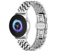 Kai Tian 20mm Bracelet de montre élégant en acier inoxydable argenté pour Samsung Galaxy Watch 4/4 Classic/Active 2 44mm 40mm / Galaxy Watch 3 41mm Pour Galaxy Watch 42mm