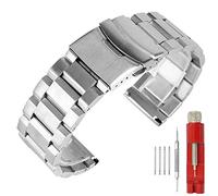 Kai Tian 20mm bracelet en acier inoxydable Argent bracelet en métal brossé double verrouillage boucle déployante montres bracelets pour hommes et femmes