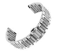 Kai Tian bracelet de montre de mode 22mm Bracelet en acier inoxydable Maillé Argent Quick release bracelet de remplacement montres pour hommes