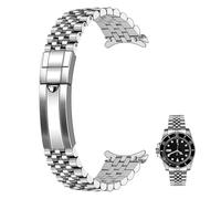 Kai Tian Bracelet de montre en acier inoxydable avec boucle de plongée classique - 20 mm, 22 mm - Poli, moyen brossé, réglage vissable, deux tons - Bracelet de montre en métal premium argenté, 22mm