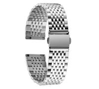 Kai Tian Bracelet de montre en acier inoxydable poli - 20 mm - Fermeture rapide - Bracelet de rechange pour homme et femme, 20mm, Acier inoxydable, Pas de gemme