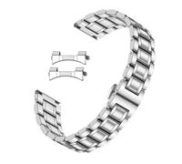 Kai Tian Bracelet de montre en métal pour homme - 18 mm, 20 mm, 22 mm, 24 mm - En acier inoxydable - Avec extrémité droite et incurvée - Bicolore, 24mm, No Gemstone