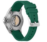 Kai Tian Bracelet de montre en silicone avec extrémités incurvées de qualité pour homme et femme (18 mm, vert)