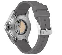 Kai Tian Bracelet de montre en silicone avec extrémités incurvées de qualité pour homme et femme (20 mm, gris)