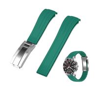 Kai Tian Bracelet de sport en silicone - 20 mm - 22 mm - Extrémités incurvées - Bracelet de montre en caoutchouc - Boucle en acier inoxydable - Pour hommes et femmes - Noir, bleu, rouge, blanc,