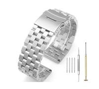 Kai Tian Bracelet en métal à 5 rangées argent Remplacement du bracelet de la montre-bracelet Ingénieur Bracelet de montre 20mm acier inoxydable Boucle déployante Double verrous