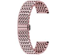 Kai Tian Bracelet Montre en Métal Plier la Boucle Bande Remplacement 18mm pour Femmes Hommes Bracelets de Montre Acier Inoxydable Conique Or Rose