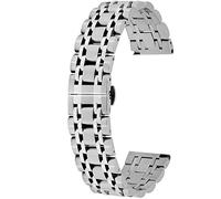 Kai Tian Bracelets en Acier Inoxydable 20mm Bande de Montre Conique pour Femmes Hommes Fermoir en Métal à Libération Rapide Argent
