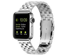 Kai Tian Compatible for Apple Watch 38mm/40mm/41mm iWatch Series 7 6 5 4 3 2 1 SE Bracelet Montre Acier Inoxydable Homme Femme Argent