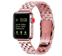 Kai Tian Compatible for Apple Watch 38mm/40mm/41mm iWatch Series 7 6 5 4 3 2 1 SE Bracelet Montre Acier Inoxydable Homme Femme Or Rose