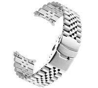 Kai Tian d'extrémité incurvée en acier inoxydable pour hommes, femmes, bracelet de remplacement de bracelet conique de 24mm pour boucle de déploiement de montre en trois dimensions, noir argent