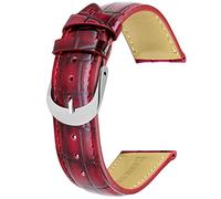 Kai Tian Haute qualité 18mm authentique fissure bracelet en cuir de veau bracelet en cuir rétro bracelet en cuir Rouge pour hommes et femmes