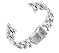 Kai Tian ingénieur en acier inoxydable 20mm courbes extrémités bracelet de montre pour les hommes femmes Screw-In bracelet solide Double serrures plongeur boucle Argent
