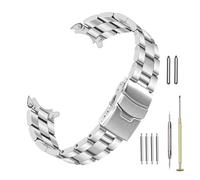 Kai Tian ingénieur en acier inoxydable 22mm courbes extrémités bracelet de montre pour les hommes femmes Screw-In bracelet solide Double serrures plongeur boucle Argent