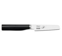 KAI Tim Mälzer Kamagata Couteau de bureau japonais - Lame de 9,5 cm - Acier inoxydable 4116 forgé - 56 (±1) HRC - Manche en POM poli - Couteau à légumes - Fabriqué au Japon