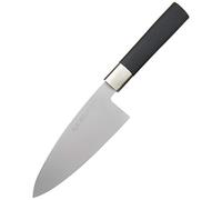 KAI Wasabi Black Deba - Longueur de Lame de 15,0 cm - Acier Inoxydable Poli 6A/1K6 58 (±1) HRC - Manche en polypropylène Noir - Hachoir Japonais - Fabriqué au Japon