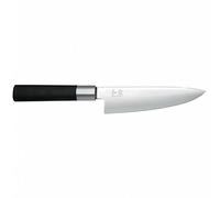 KAI Wasabi Couteau de Chef Noir 15,0 cm de longueur de lame - acier inoxydable poli 6A/1K6 58 (±1) HRC - manche en polypropylène noir - couteau de chef, couteau de cuisine - Fabriqué au Japon