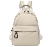 Kaia Sac à dos en cuir véritable pour femme, ecru, M, Classique