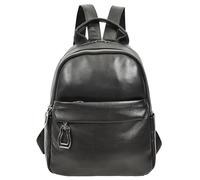 Kaia Sac à dos en cuir véritable souple pour femme, Noir , M, Classique