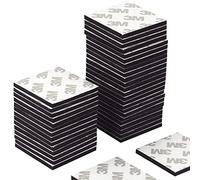 KAIAIWLUO Autocollants Double Face,50 PCS Tampons en Mousse Adhésifs Extra-Forts 3M Scotch Double Face Carrés Puissant Ruban Mousse pour Murs Porte de Plancher Plastique Lunettes