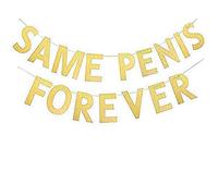 KAIAIWLUO Bannière de Banderole de Fête de Poule,Fête de Poule en Or Rose Même Pénis pour Toujours Bannière de Mariage Guirlande de Fête de Poule Accessoires pour Mariée Soit drôle décoration