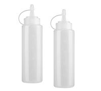 KAIAIWLUO Bouteille à Condiments,2 Pièces 8 oz Presser Les Bouteilles Flacons Plastique avec Bouchon Condiments Squeeze Bouteilles pour la Moutarde Assaisonnements Ketchup Moutarde Mayo 250 ml
